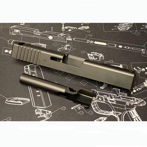 Guns Modify Aluminum Full CNC Slide Barrel Set for Tokyo Marui Model 19 GBB STD Black