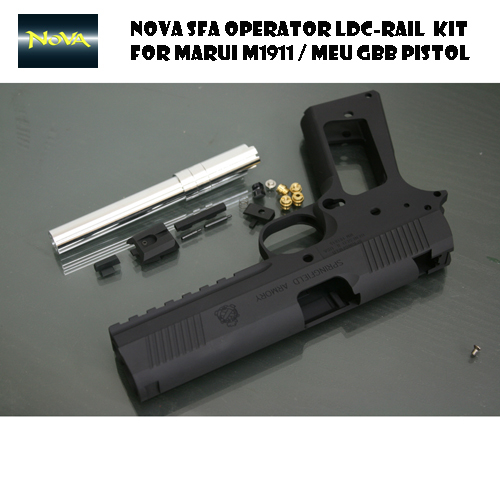 NOVA SFA Operator LDC-Rail  Kit for Marui M1911 / MEU GBB Pistol ( Black ) 