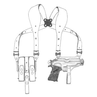 가변 숄더 가죽 홀스터 (브라운)- 베레타/ COLT1911