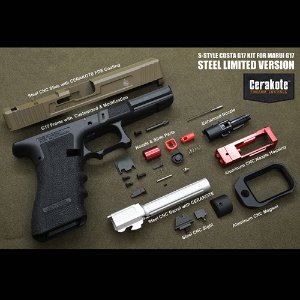 [입고]ModelWork Custom Steel S-style Costa G17 RMR Kit for WE/Marui G17/G22/G34