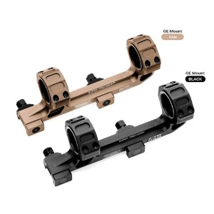 One piece bubble level picatiny rail dual ring mount dffset scope mount [BK / TAN]