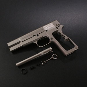 MAFIOSO HI-POWER MK3 GBB FULL STEEL KIT SET FOR WE HI POWER GBB PISTOL -SILVER