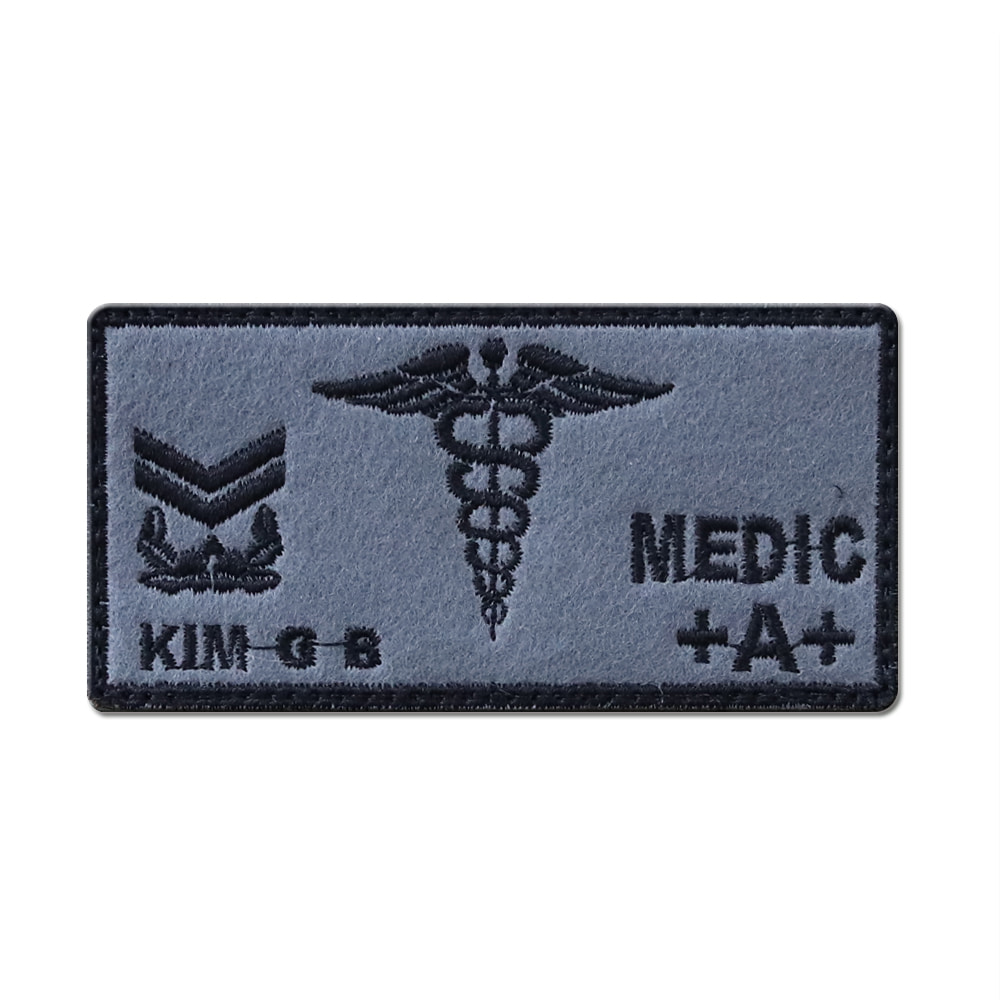 메딕_MEDIC_커스텀체스트ID_Gray_자수패치_/No.0588