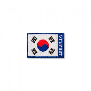 태극기 BLUE_사각(60x40)_Korea Flag Blue_자수패치_/No.0070