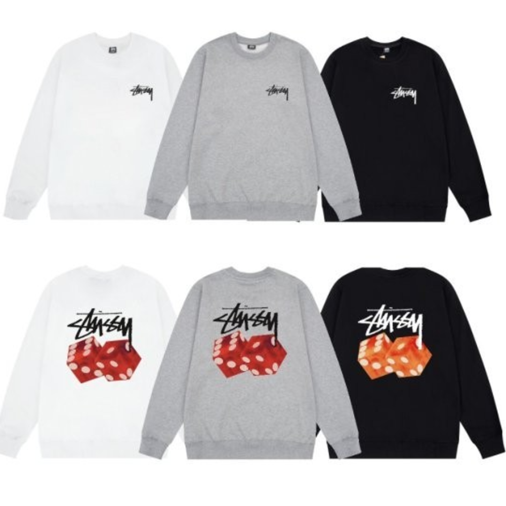 [국내배송] 스투시 STUSSY 더블다이스 맨투맨 3color