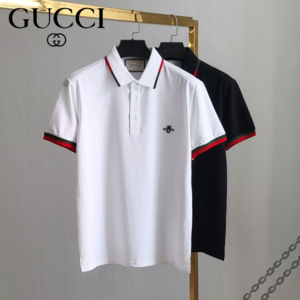 [국내배송] 구찌 GUCCI 벌자수 배색 반팔 카라티 2color