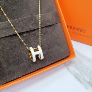 [국내배송] 에르메스 HERMES 팝아슈 목걸이 옐로우골드/화이트