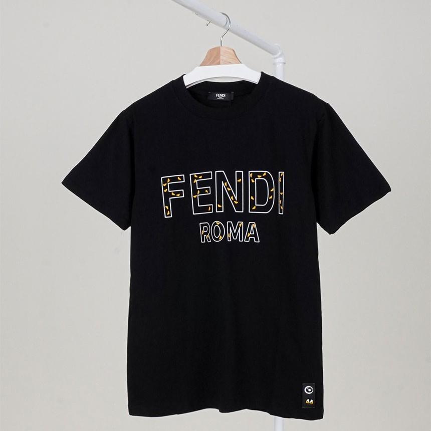 [국내배송][반품가능] 펜디 FENDI 남성 미니 몬스터 아이 레터링 로고 코튼 티셔츠