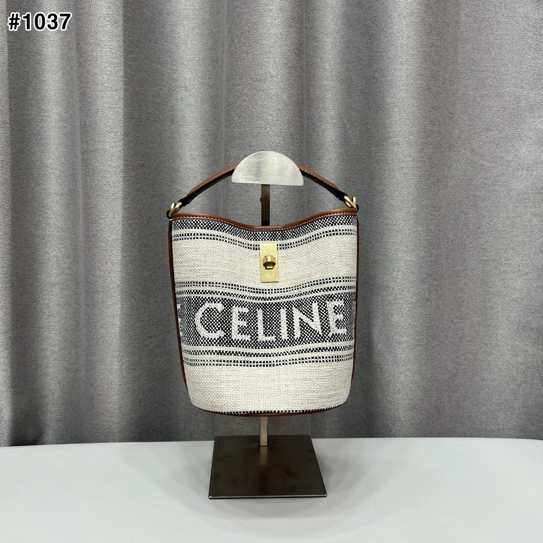 [국내배송][반품가능] 셀린느 CELINE 틴 16 자카드 미니 버킷백