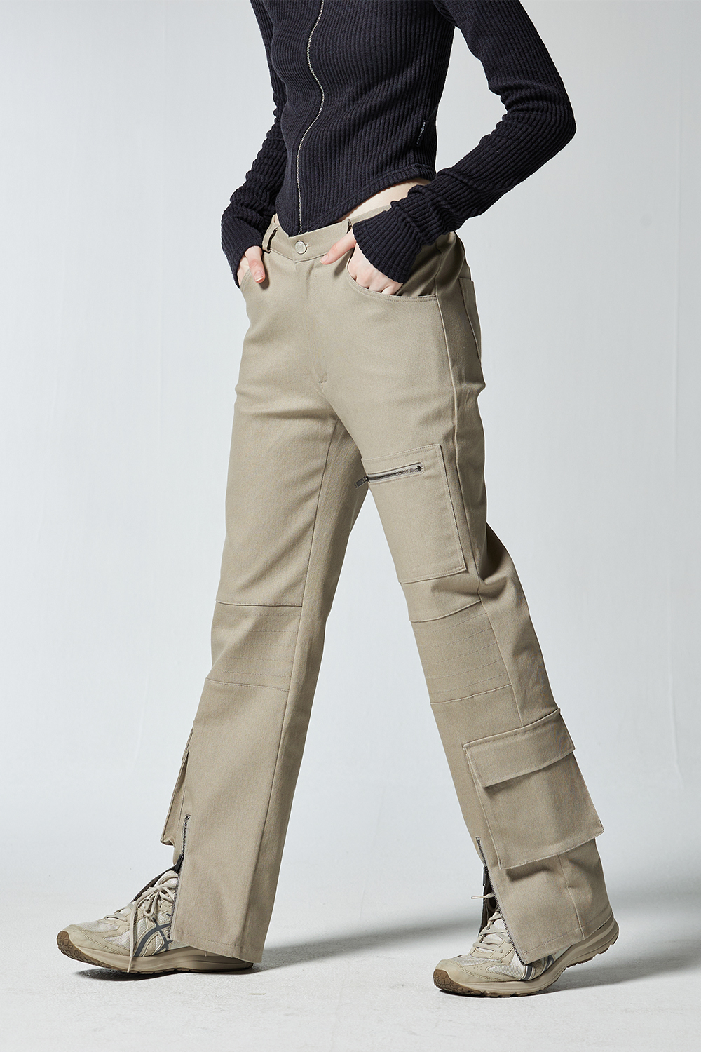 MANISH BIKER PANTS (매니쉬 바이커 팬츠) - BEIGE