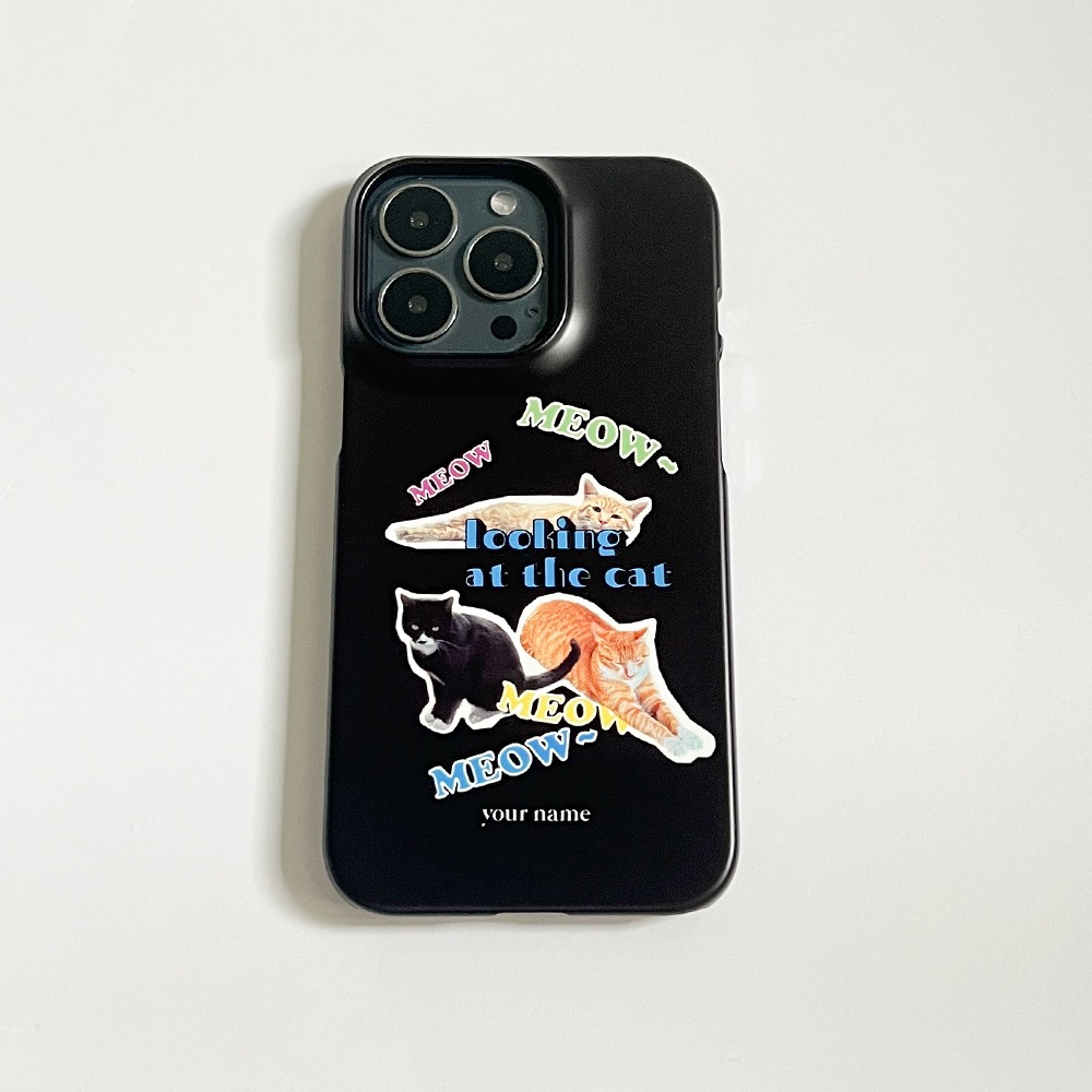 (Phone Case) Meow Meow Black