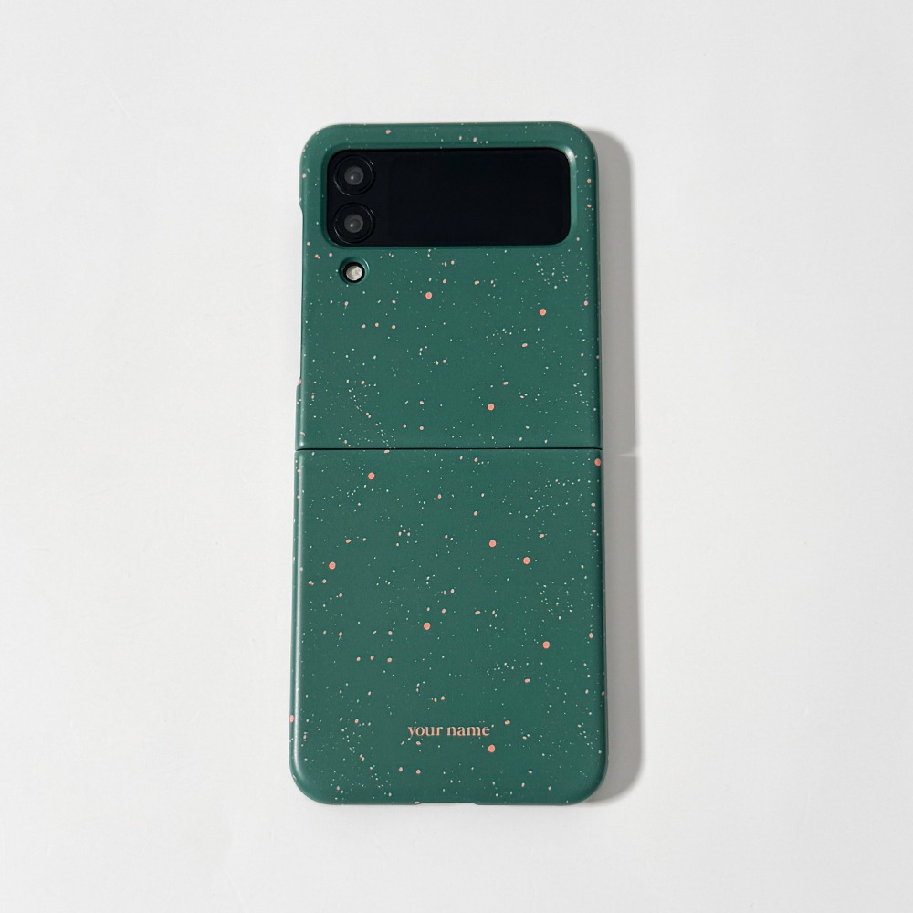 (Z Flip 3.4.5) Pattern Dot Green 패턴 도트 그린 3.4.5 하드 케이스