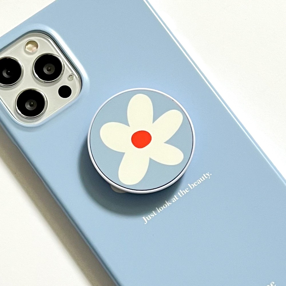 (Smart Tok) Flower Color White/Blue Tok