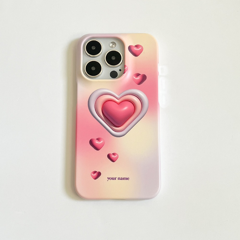 (Phone Case) Heart Pink