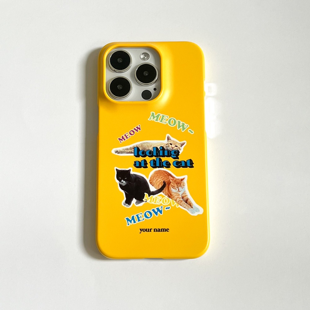 (Phone Case) Meow Meow Yellow