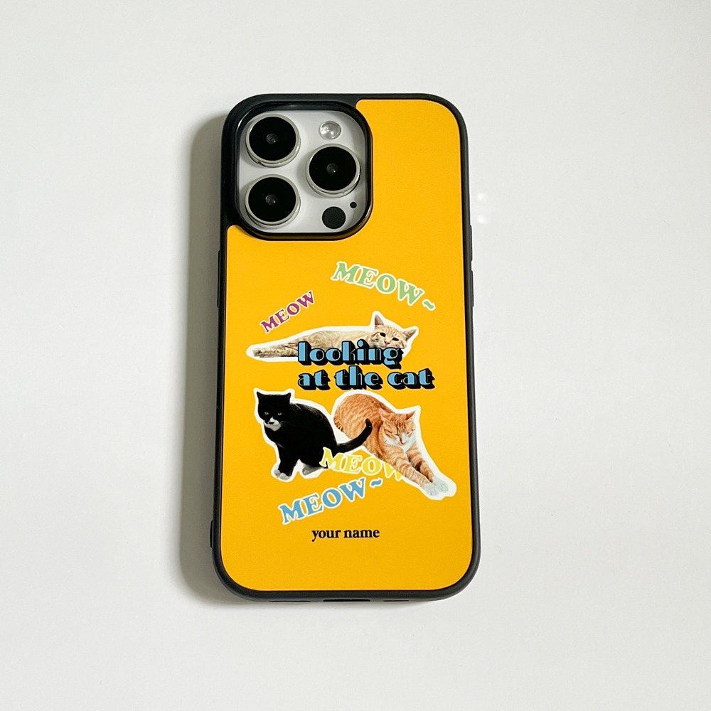 (TPU Case) Meow Meow Yellow