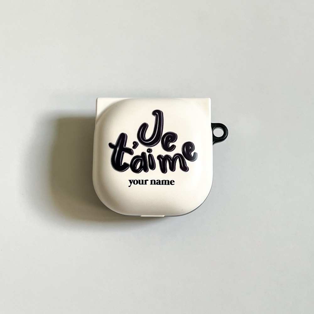 (Buds 2/Live/Pro Case) Je t&#039;aime Black