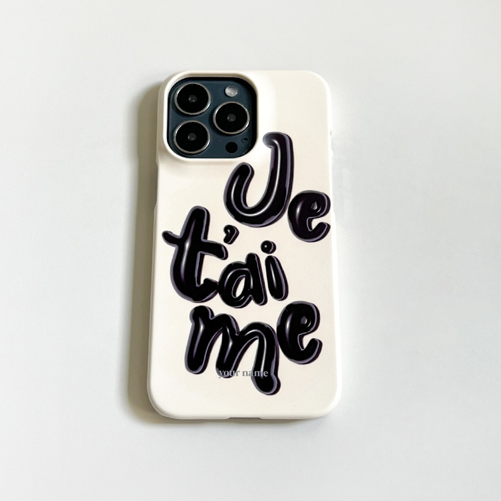 (Phone Case) Je t&#039;aime Black