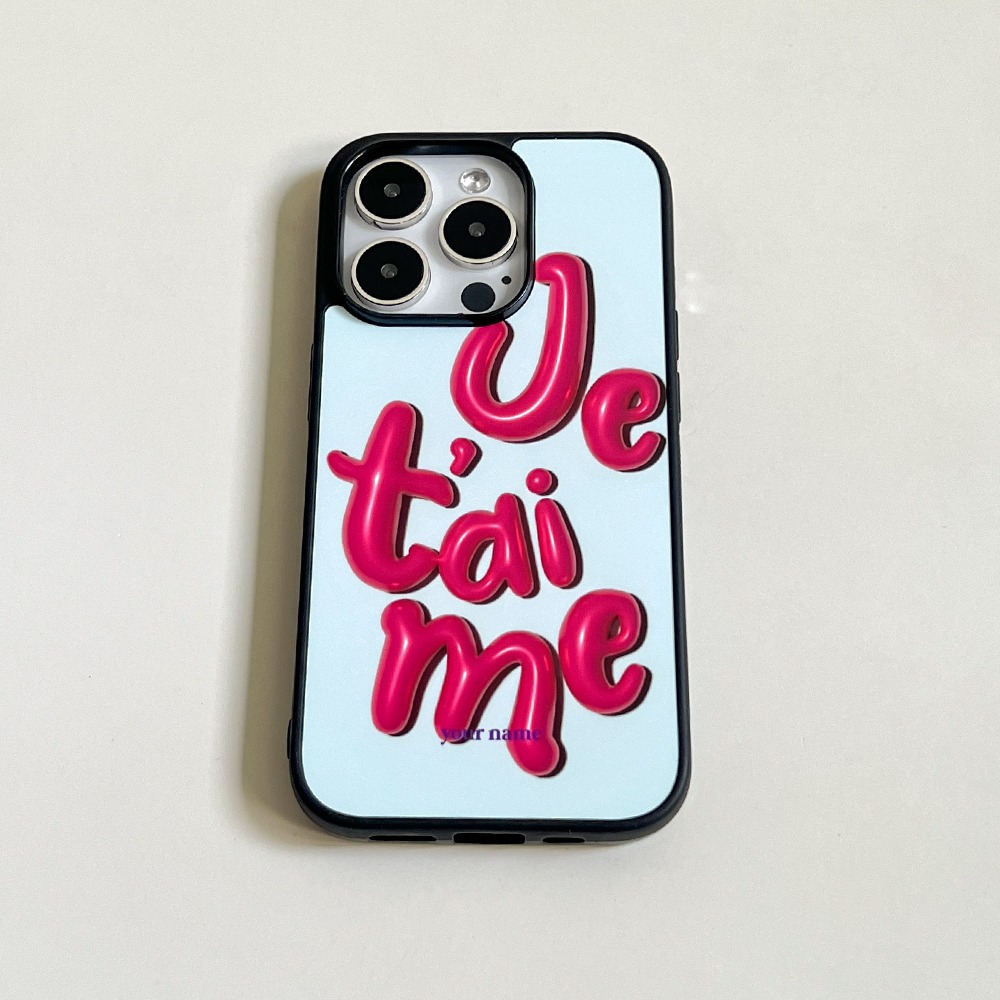 (TPU Case) Je t&#039;aime Pink