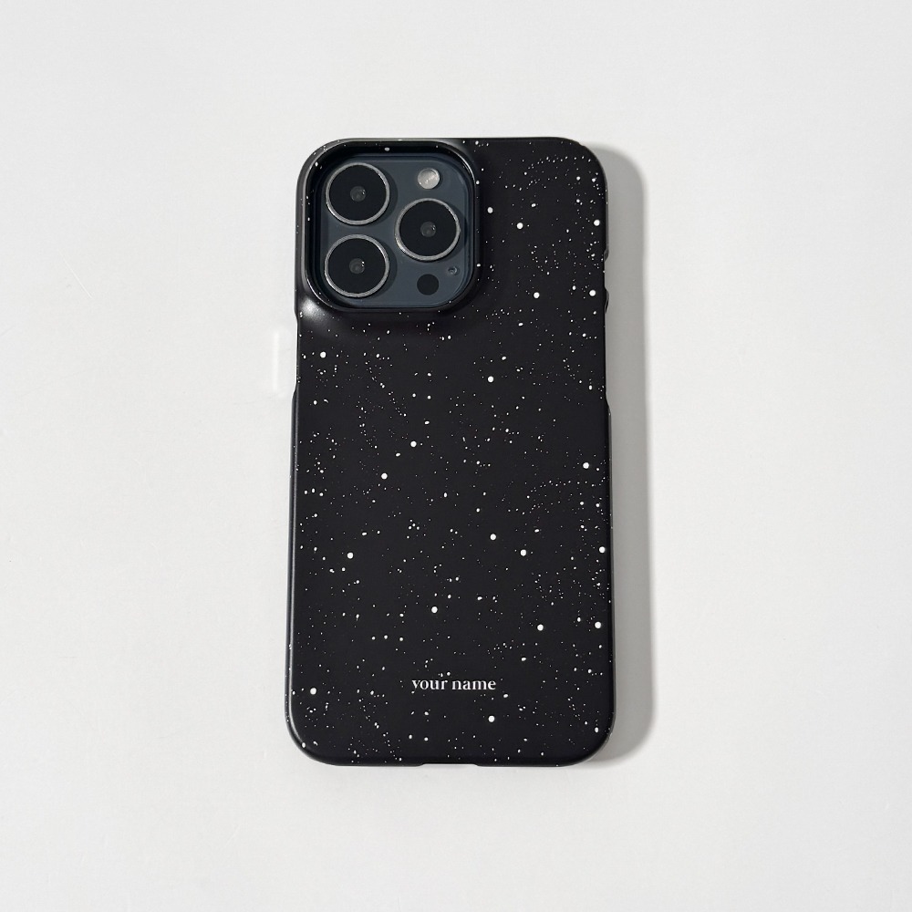 (Phone Case) Pattern Dot Black 패턴 도트 블랙 하드 케이스