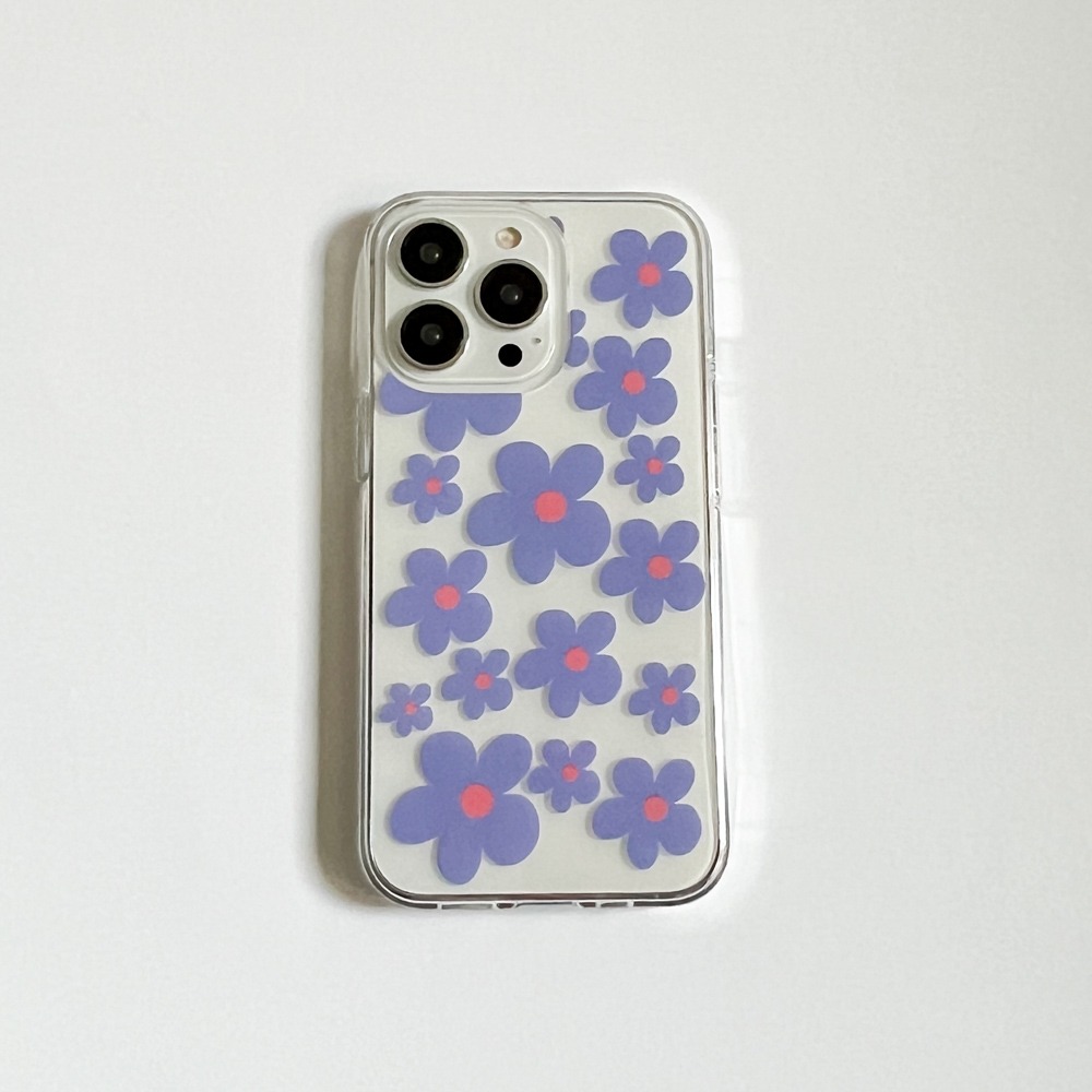 (Jelly Case) Flower Color Purple