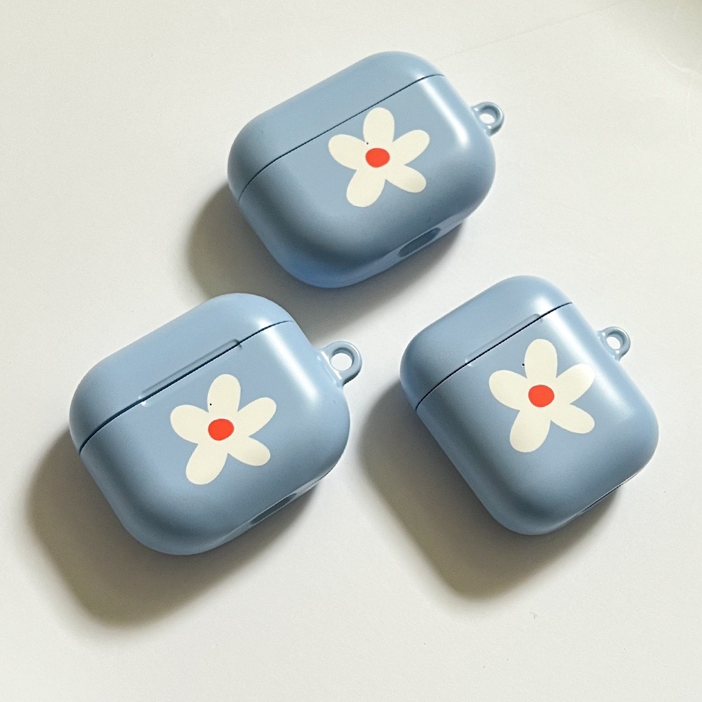 (Airpods Case) Flower Color White/Blue