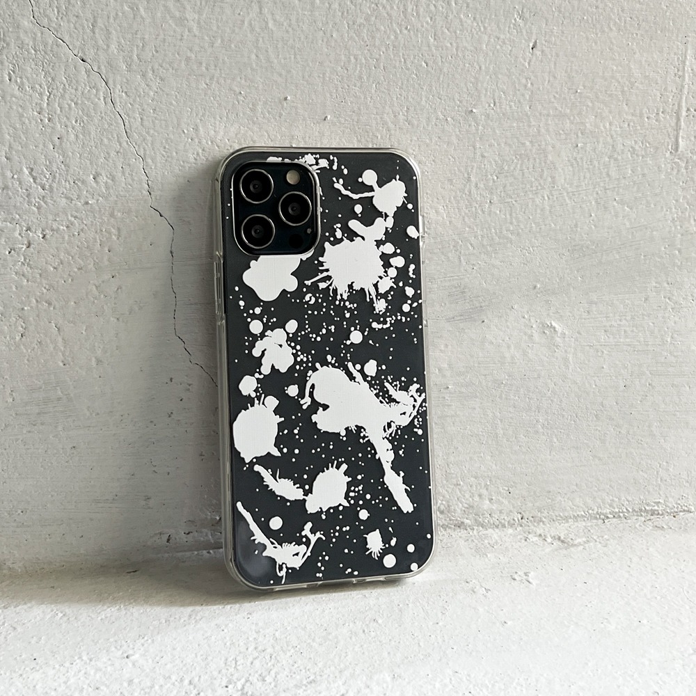 (Jelly Case) Pattern Painting White