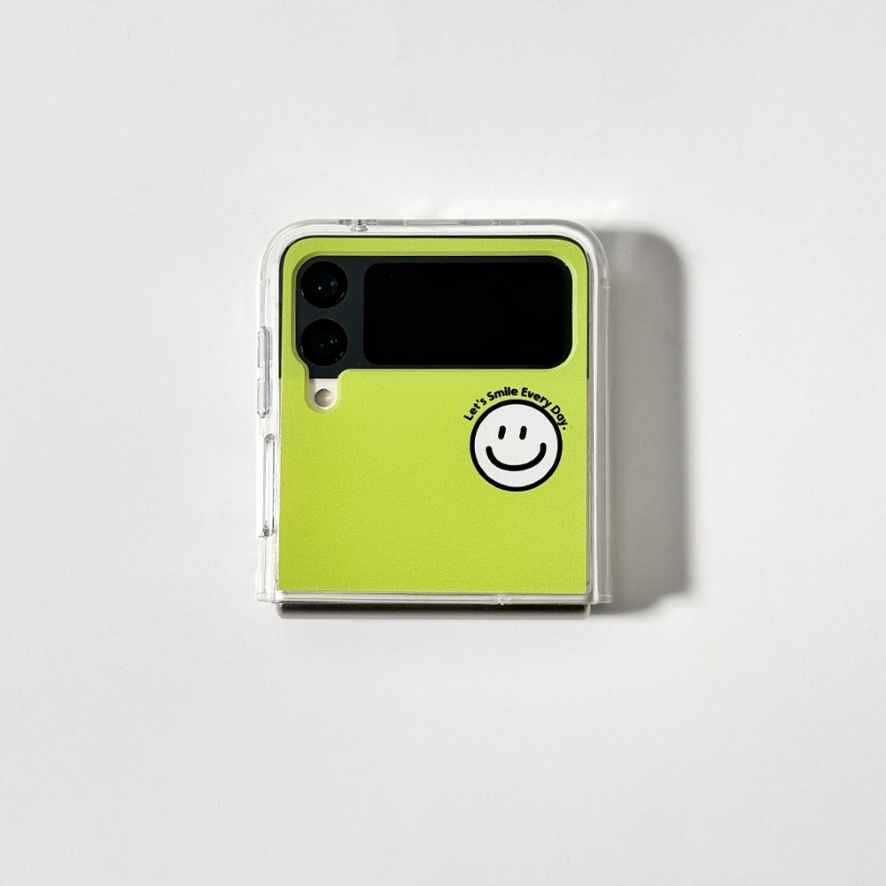 Smile Color Yellow Green 스마일 컬러 옐로 그린 (Z 플립 3.4.5 젤하드)
