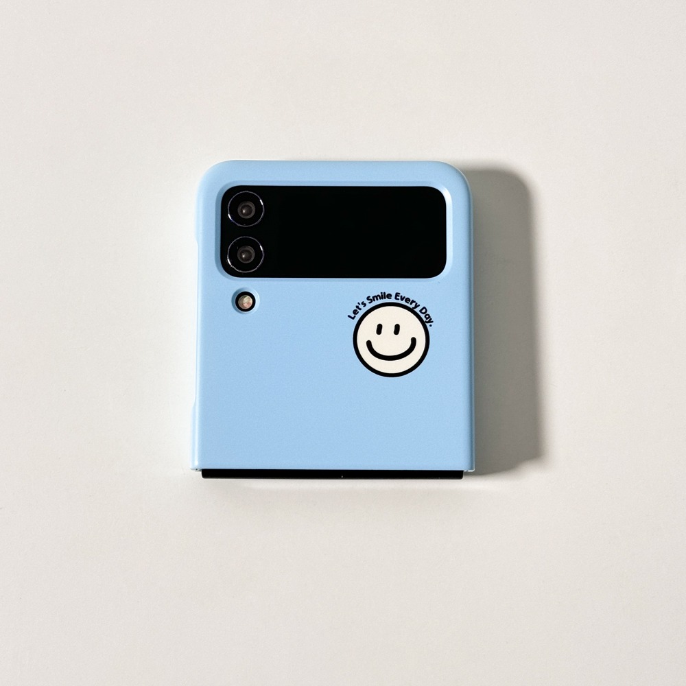 Smile Color Pale Blue 스마일 컬러 페일 블루 (Z 플립 3.4.5 하드 케이스)