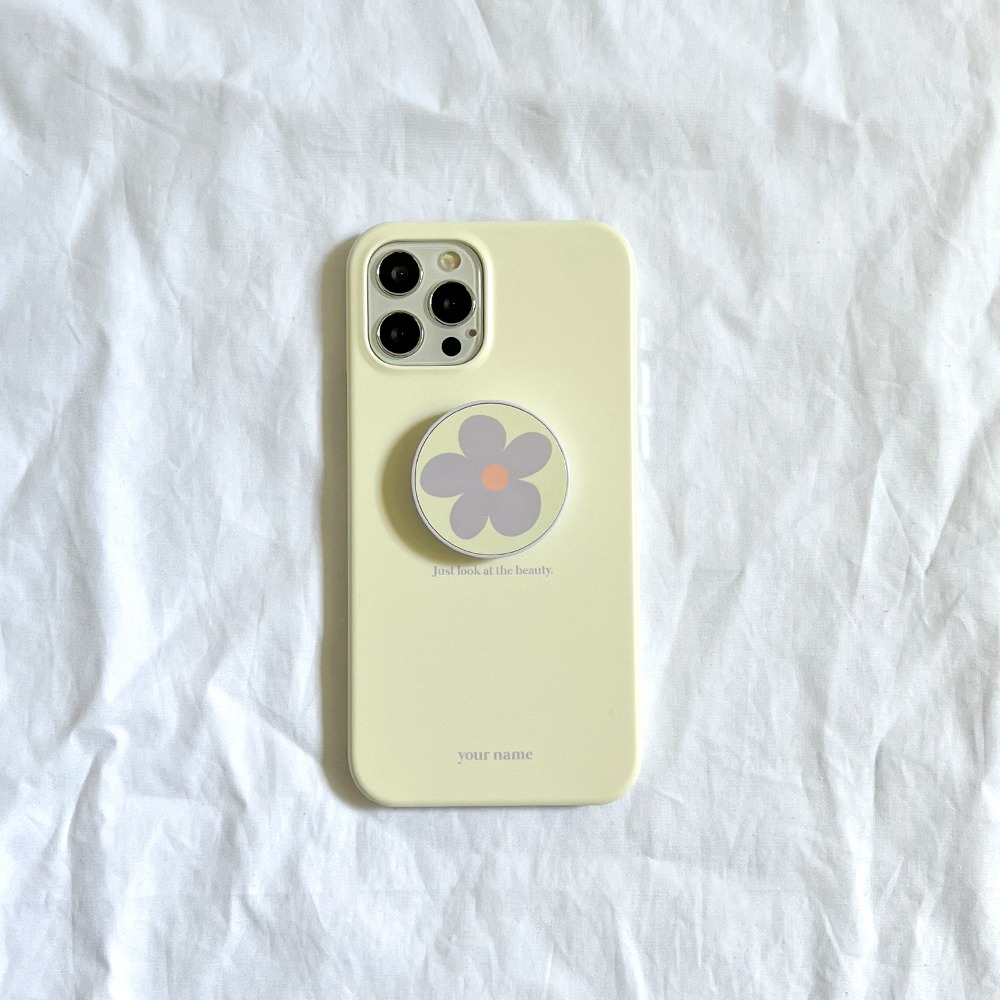 (Phone Case) Flower Color Purple/Lemon