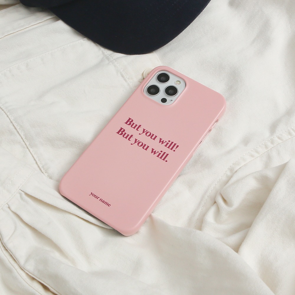 (Phone Case) Simply Text Pink