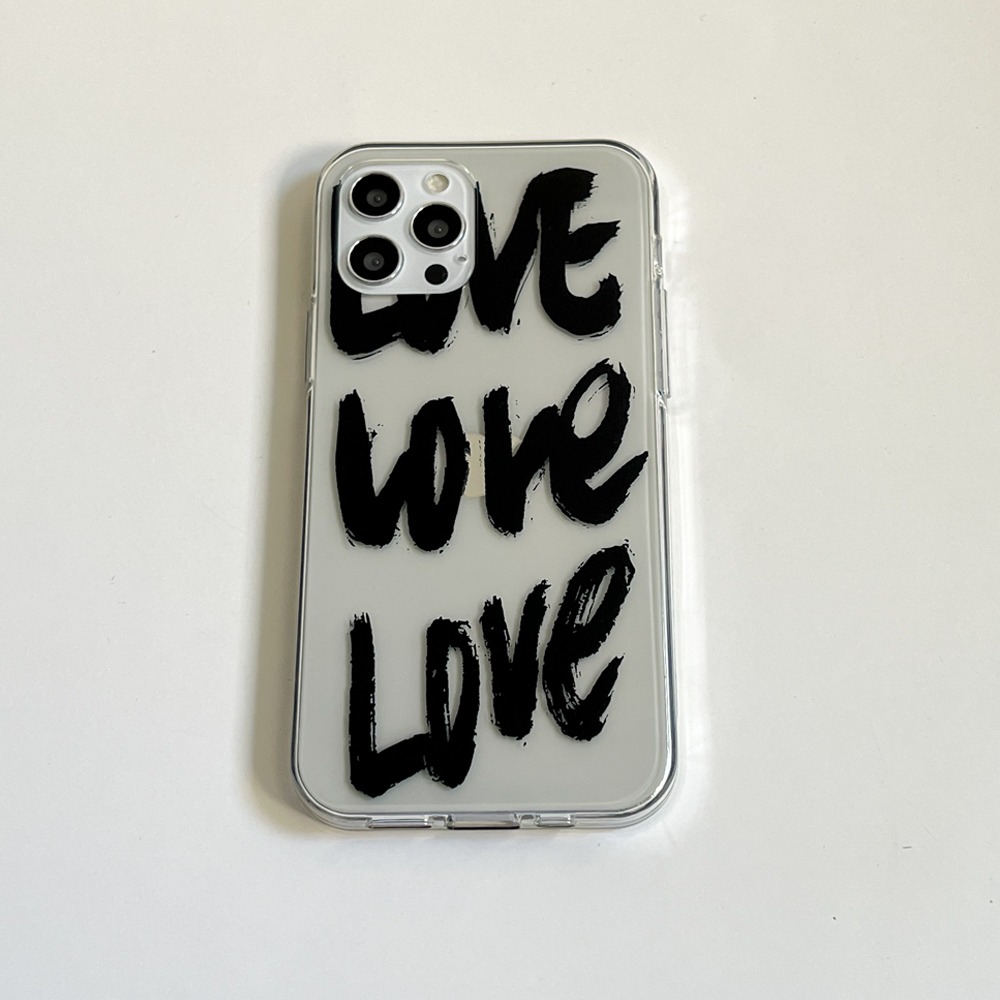 (Jelly Case) Love Love Love Black