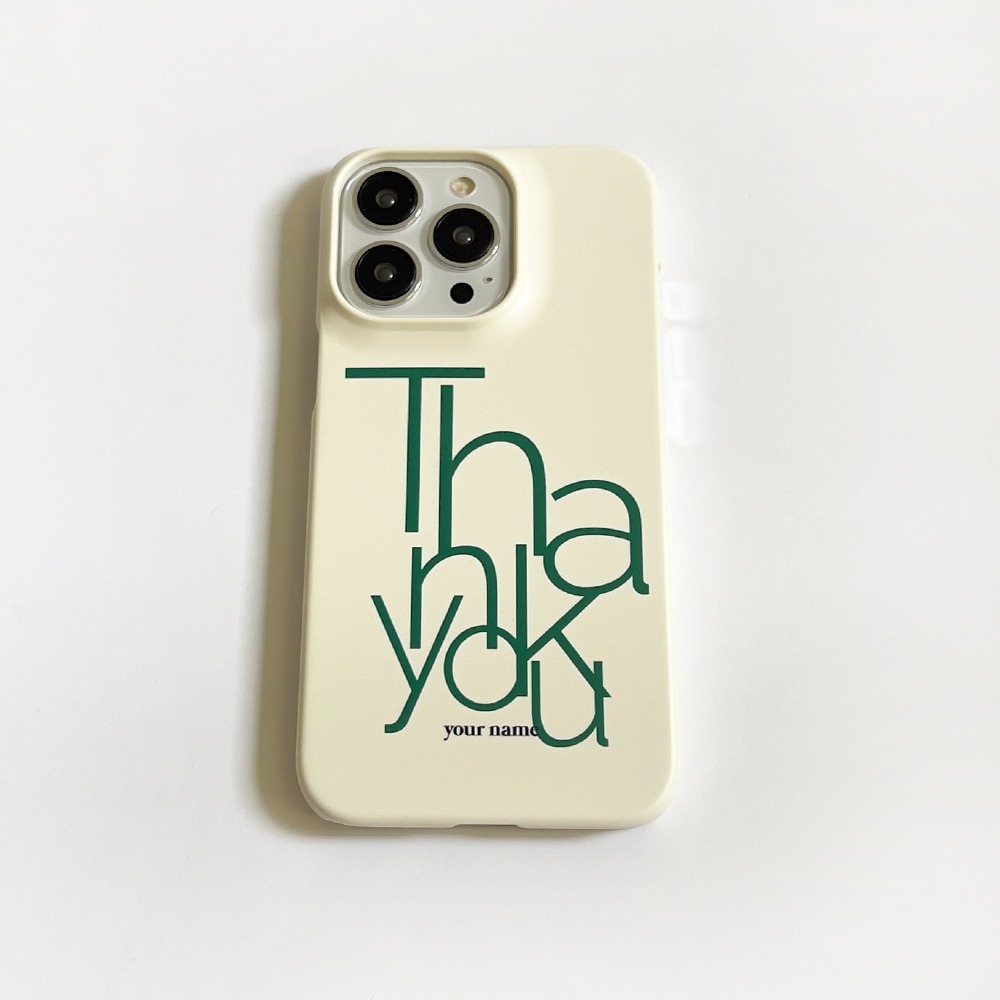 (Phone Case)  Thank you 01 Ivory