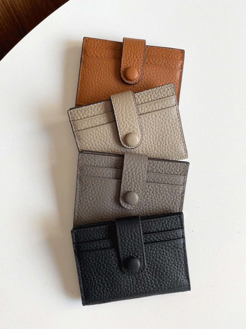 [leather] 모노 플립 카드 지갑 (4col)