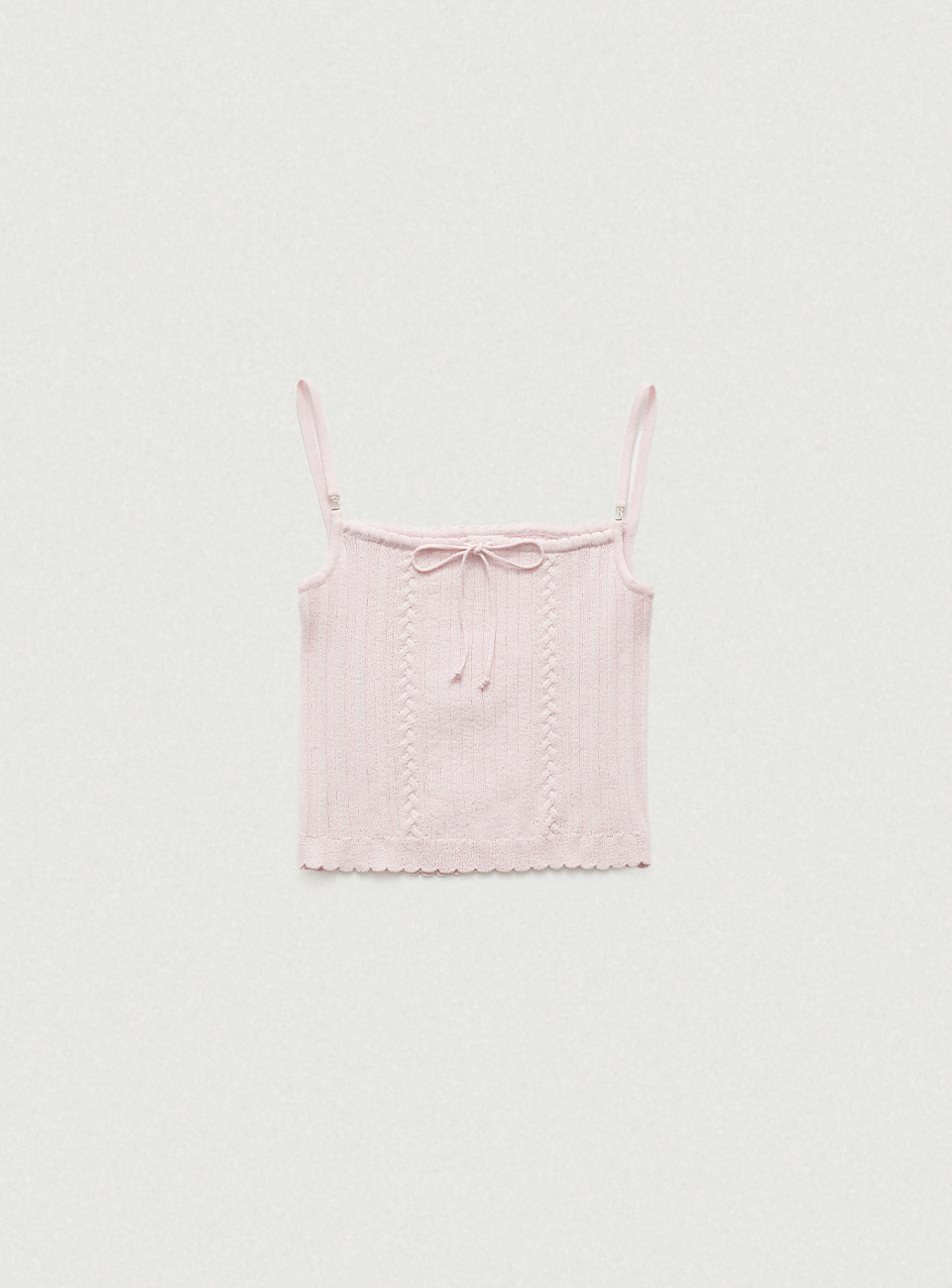 Nellia Ribbon Sleeveless Top - Pink