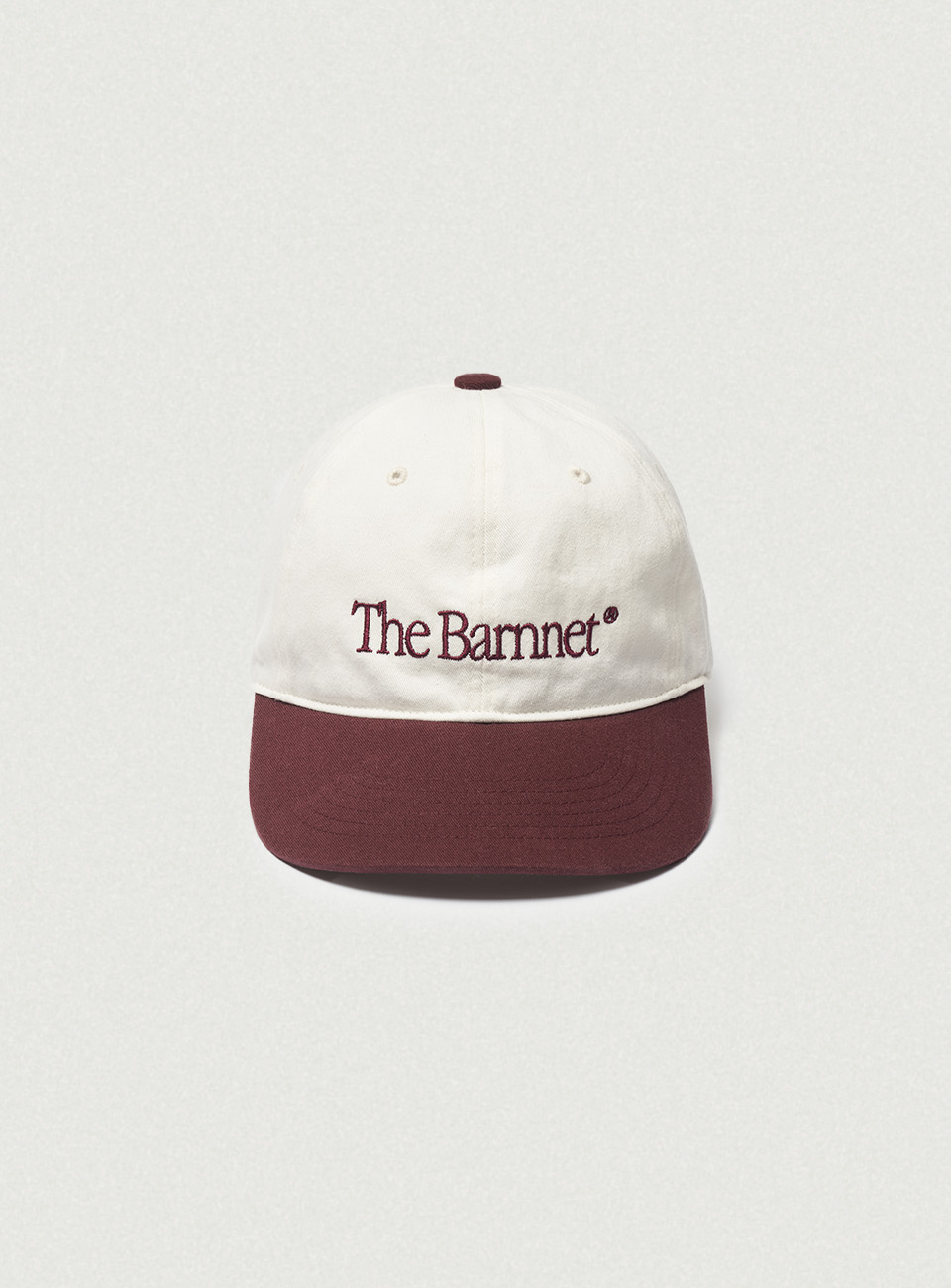 Two-Tone Logo Ball Cap - Burgundy