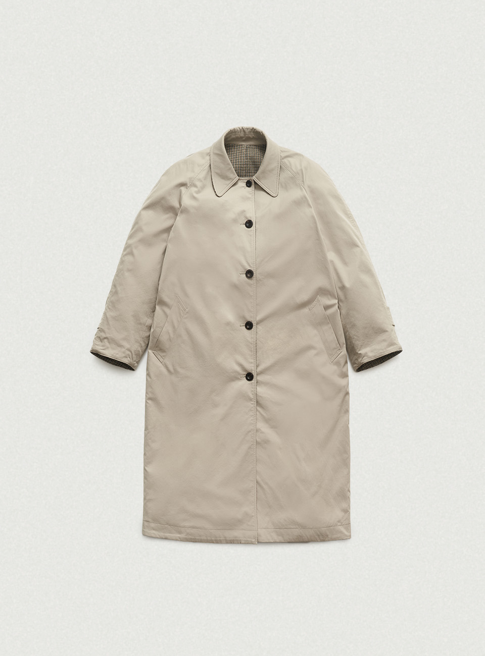 Bastide Reversible Long Trench Coat - Beige
