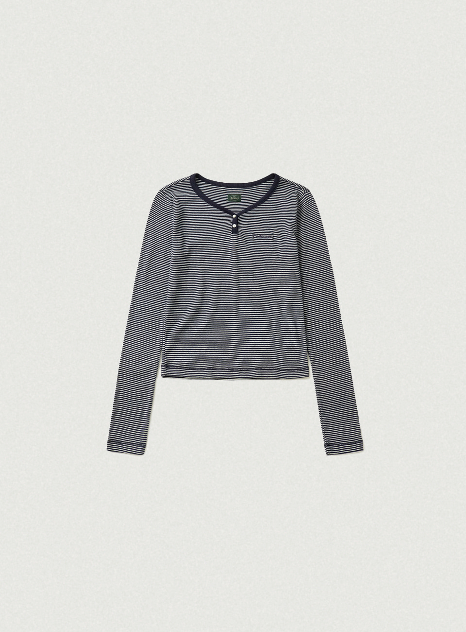 Devon Stripe Henley T-Shirt - Navy