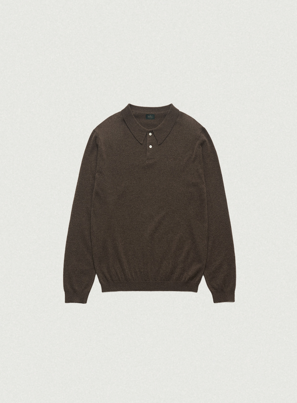 Oversized Cashmere Wimblyn Knit Polo Shirt - Dark Brown