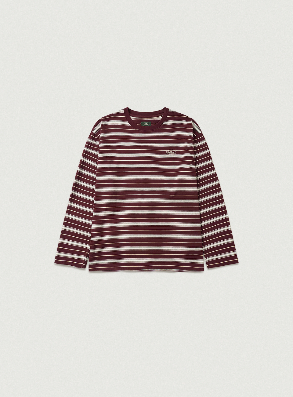 Lang Stripe Overfit T-shirt - Burgundy