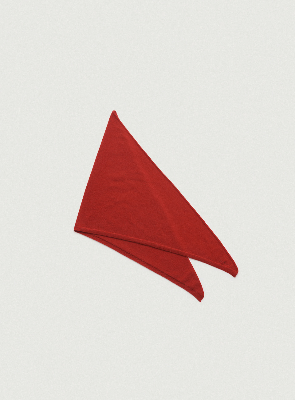 Plain Cashmere Knit Scarf - Red