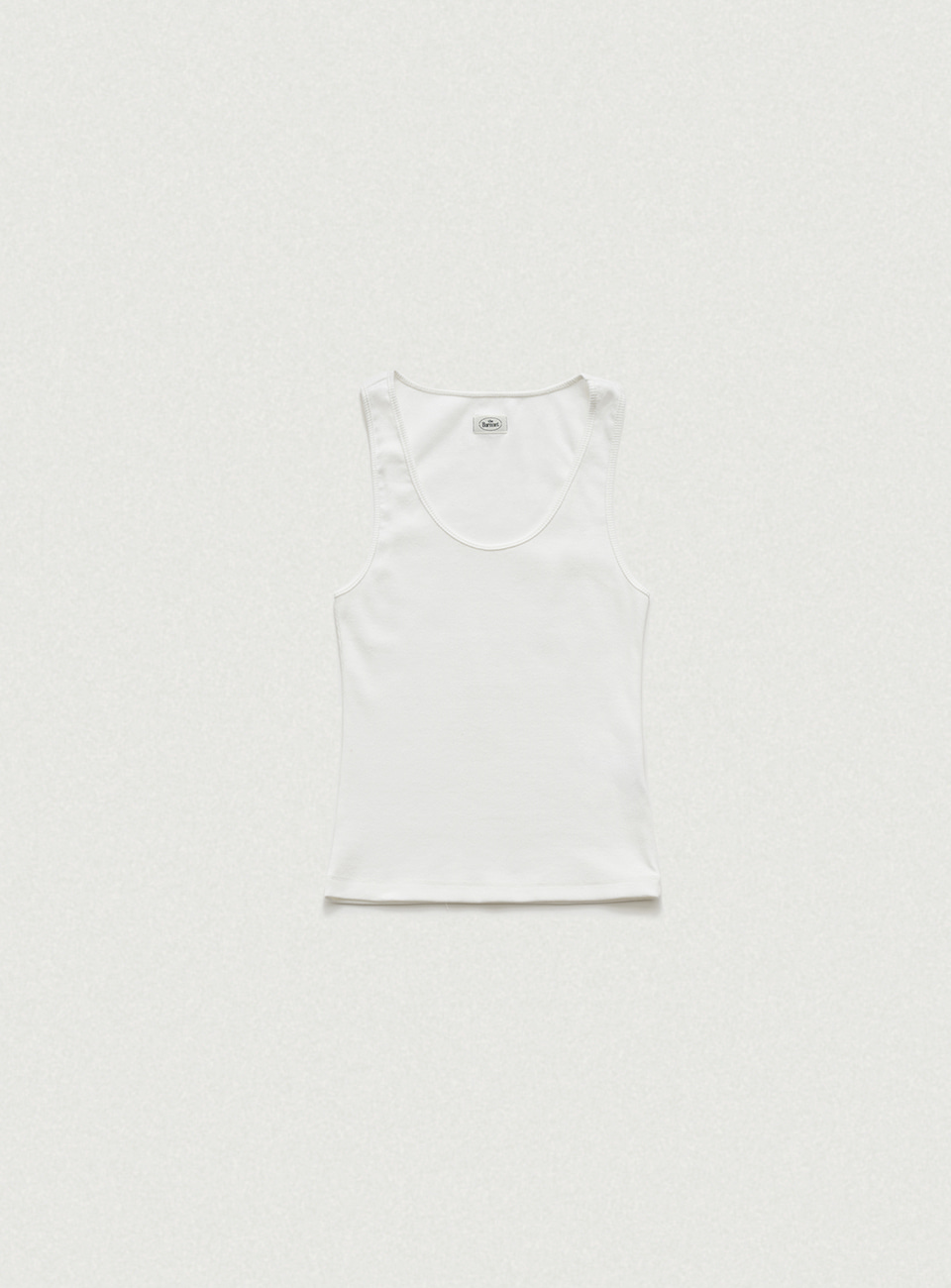 U-Neck Ribbed Tank Top - Ivory