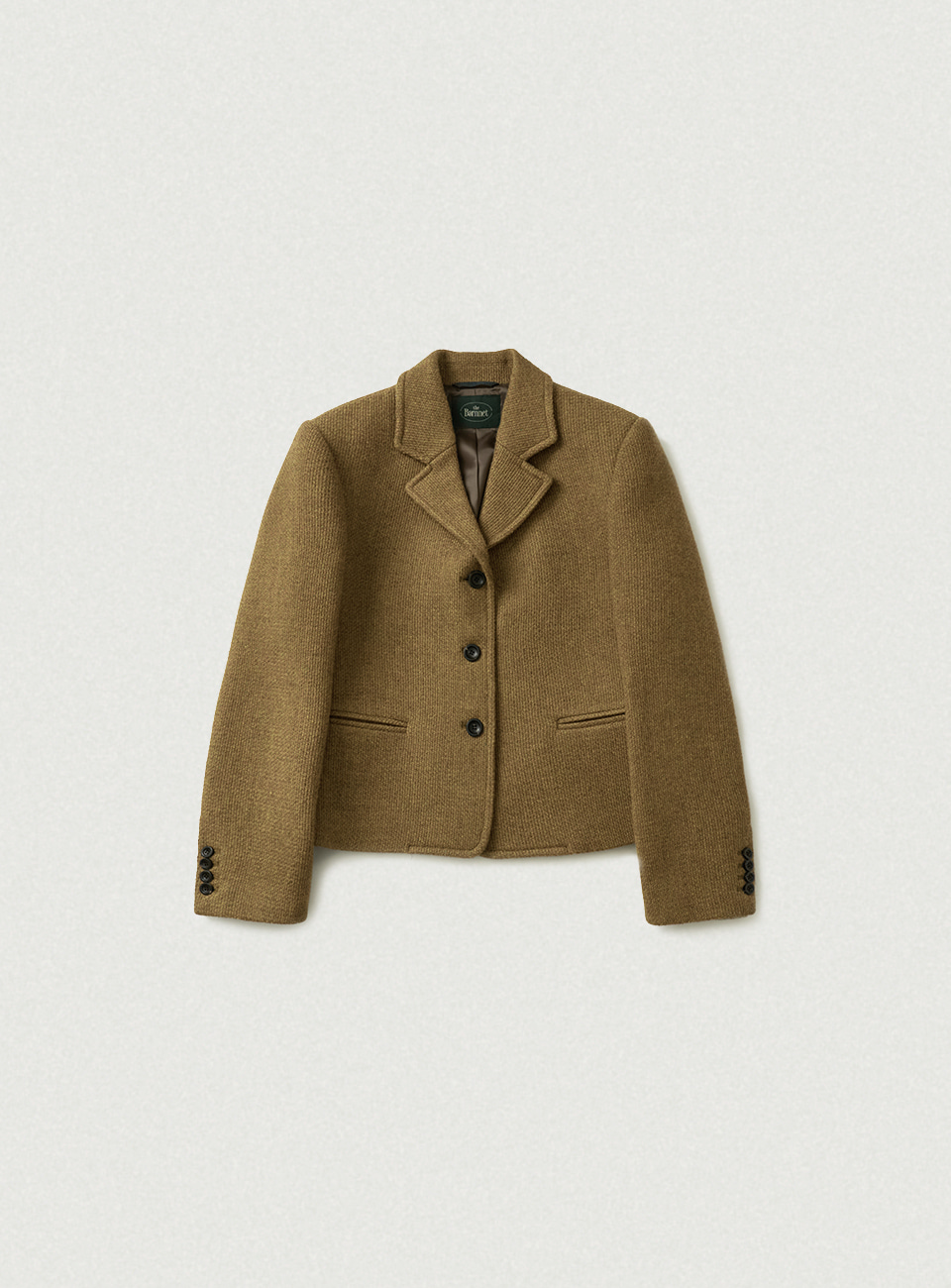 Atelier Wool Cropped Jacket - Camel