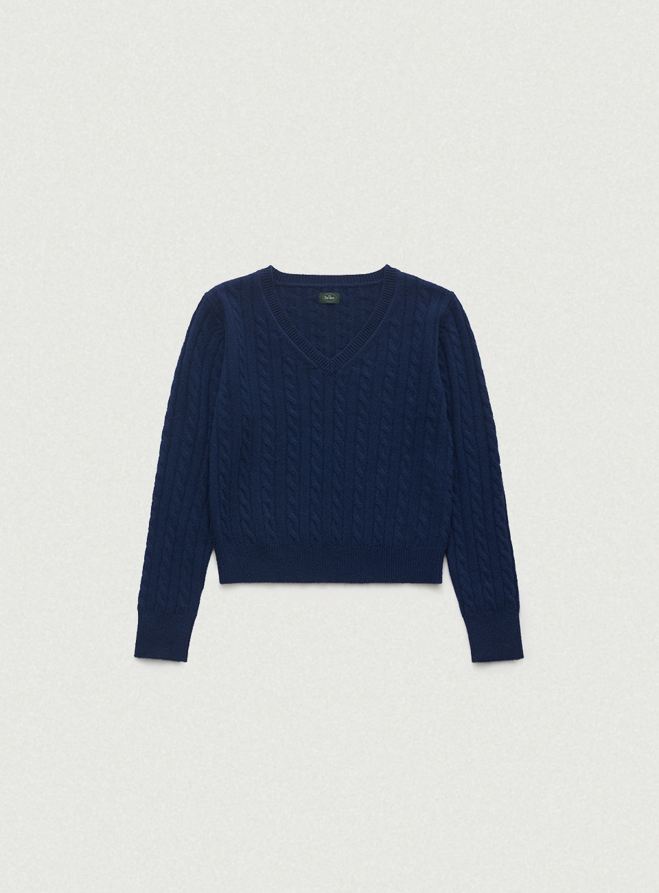 Soft Cashmere V-neck Knit - Navy