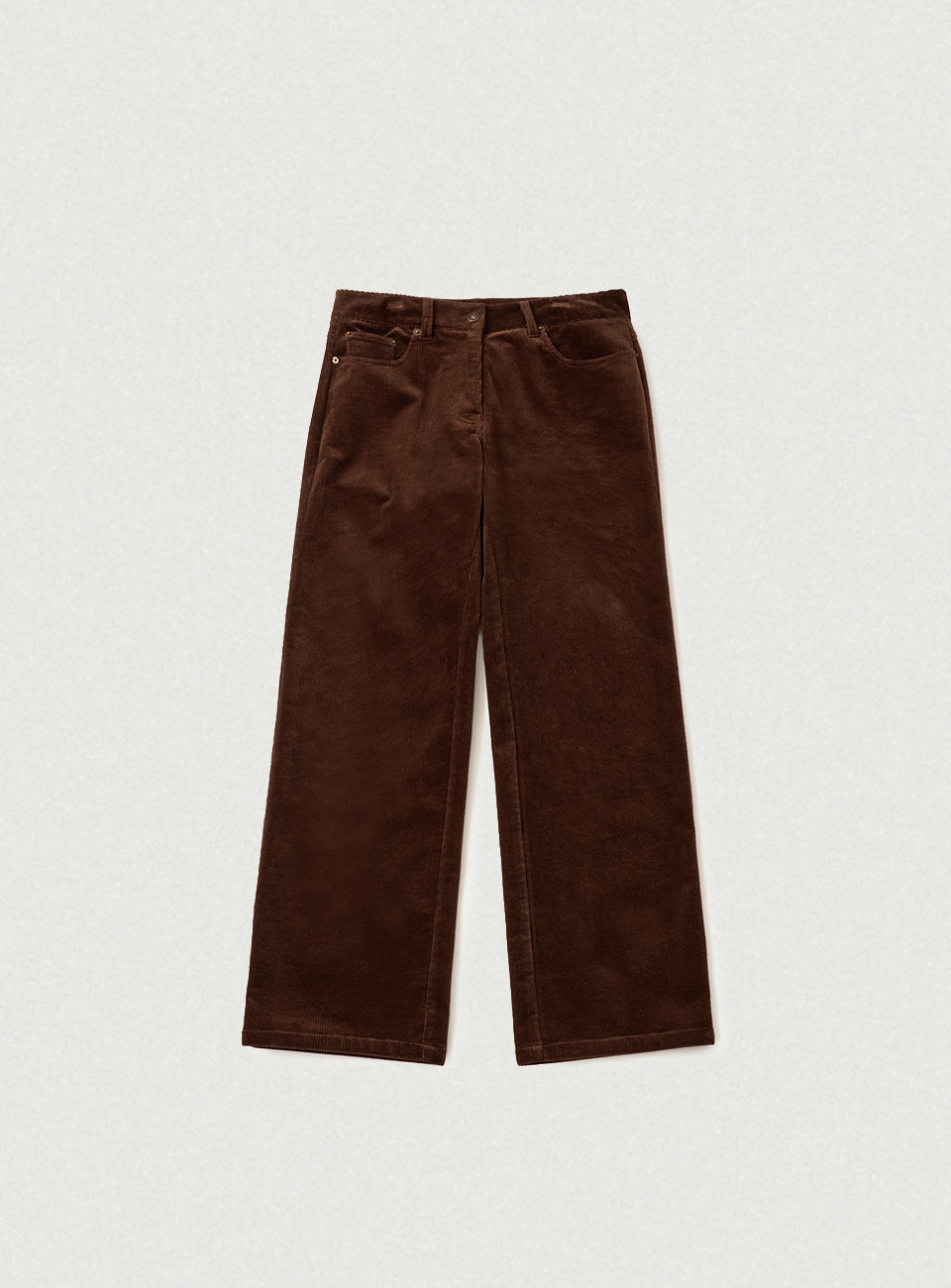 Clea Corduroy Relaxed-Fit Pants - Brown