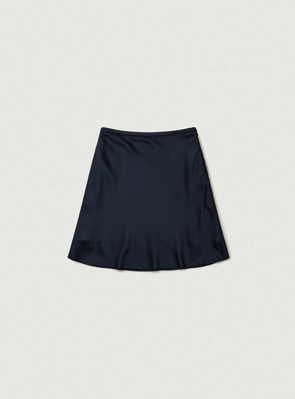 Glow Satin Midi Skirt - Navy