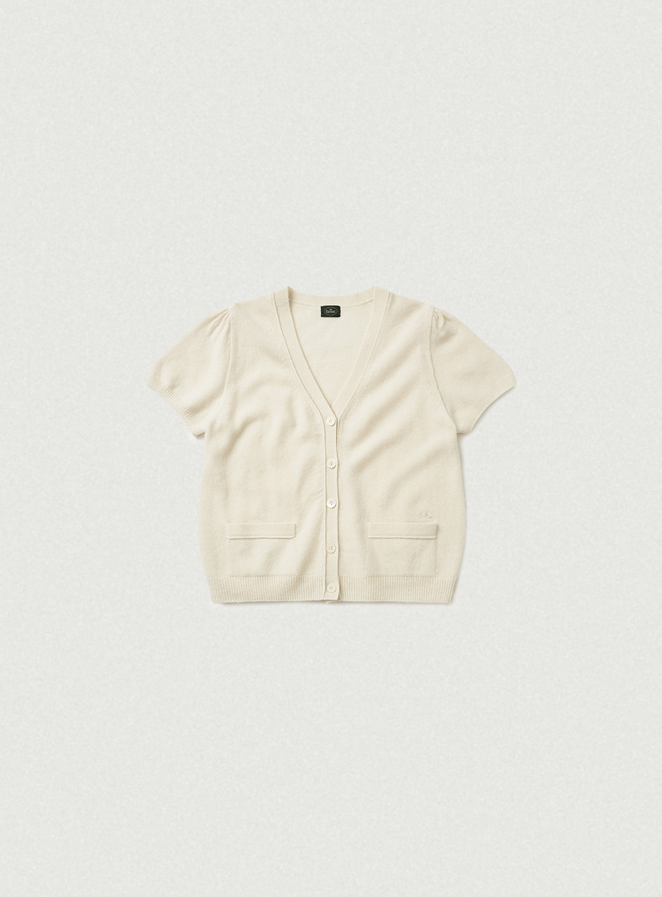 Clay Cashmere Half Knit Cardigan - Ivory