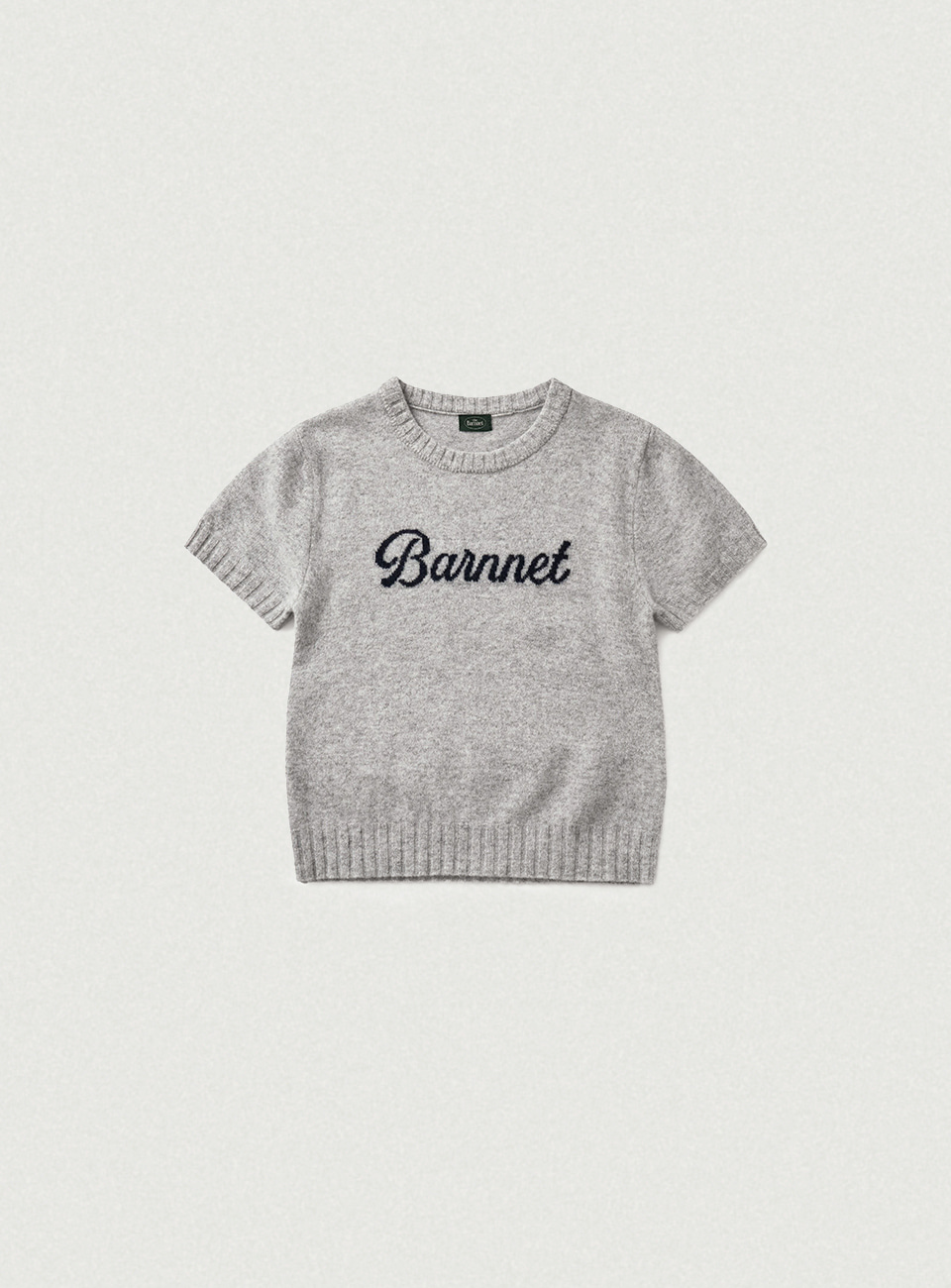 Barnnet Logo Cashmere Knit - Light Grey