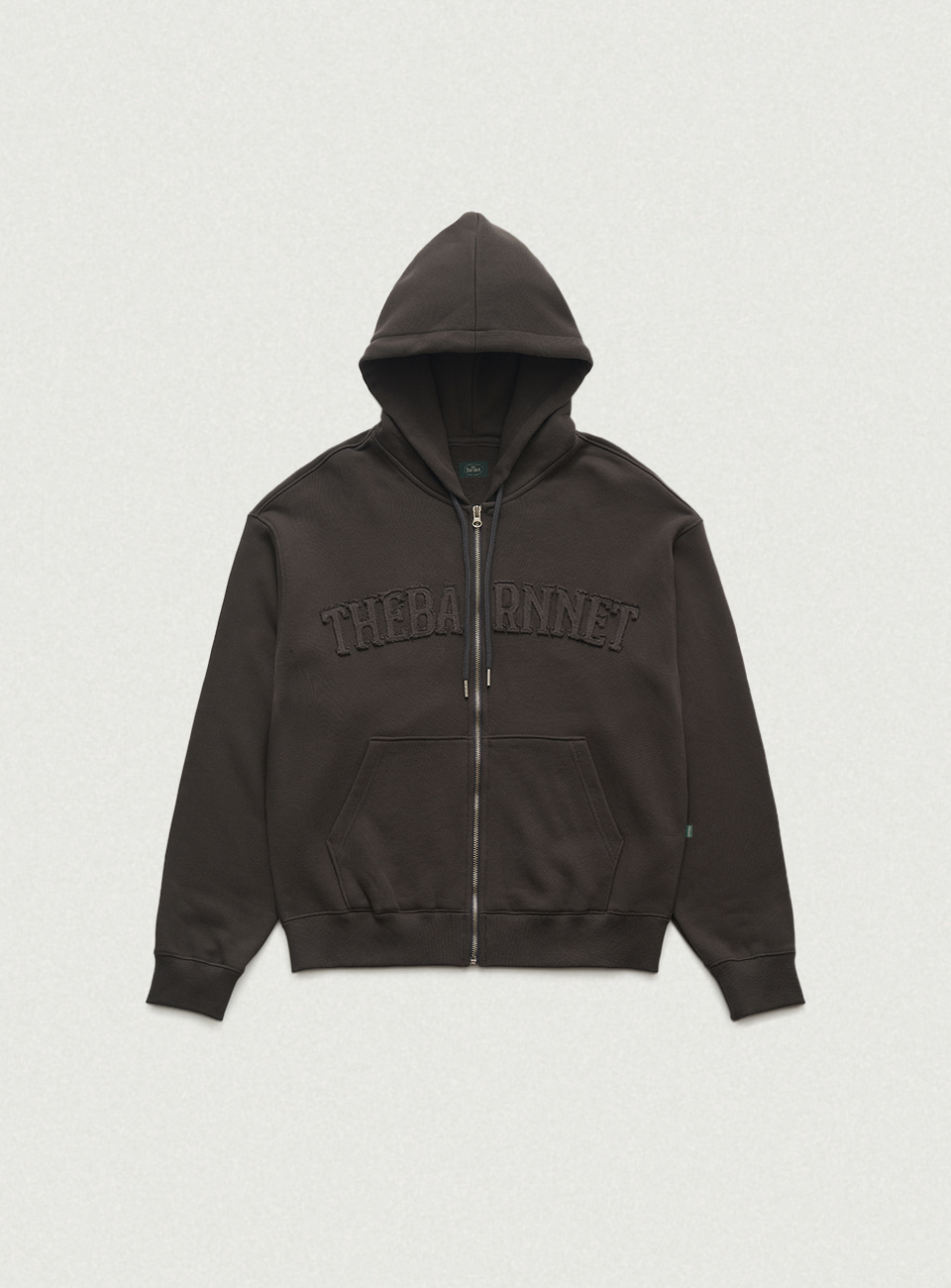 Oversized Forde Sweat Zip-Up Hoodie Jacket - Charcoal