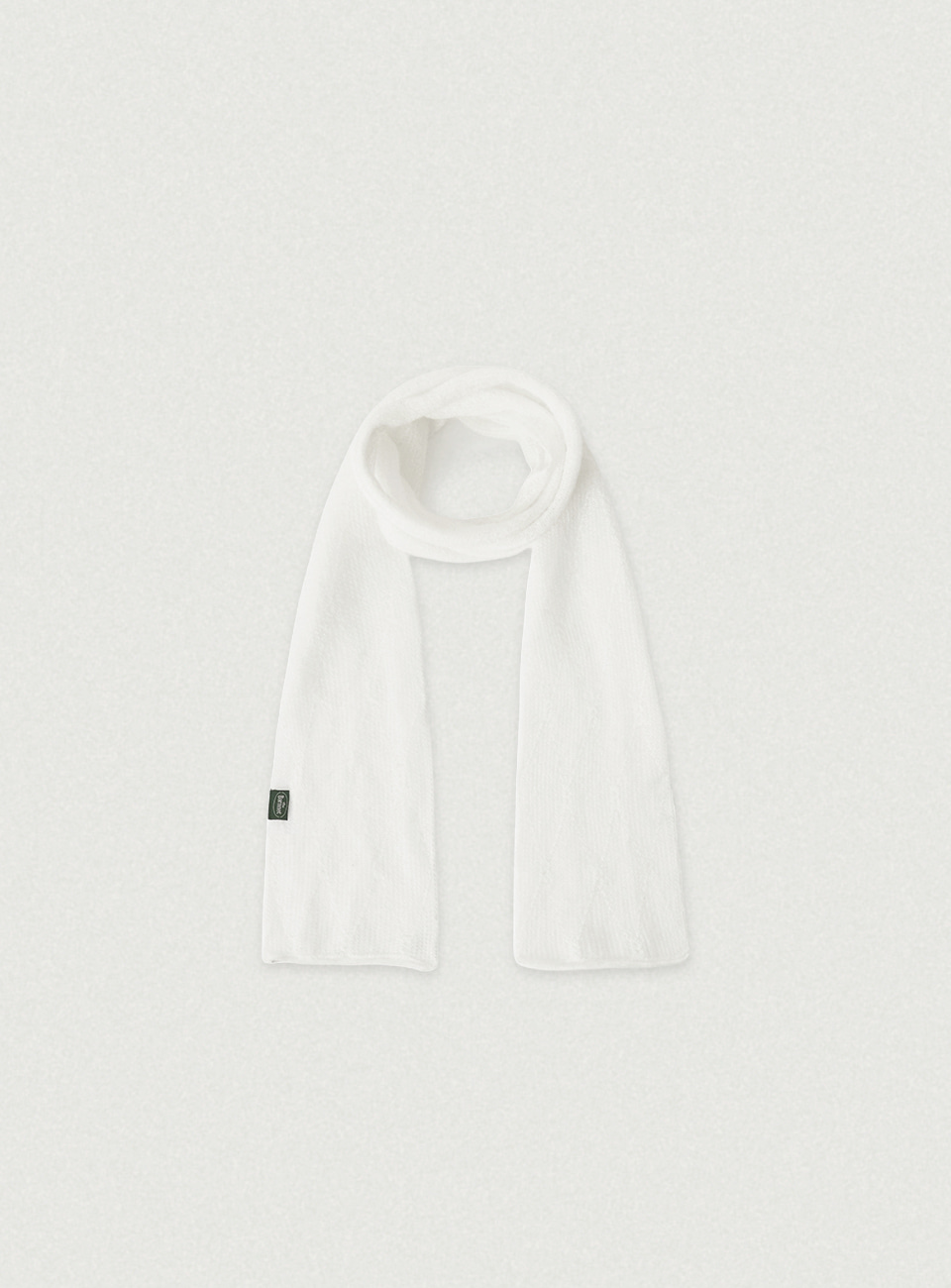 B Logo Sheer Knit Scarf - Ivory